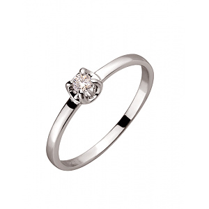 Золотое кольцо с бриллиантом (01-200258031) фотография