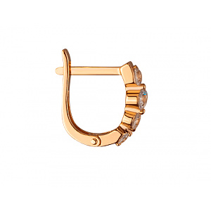 Золотые серьги с цирконием куб. (01-200295131) фотография