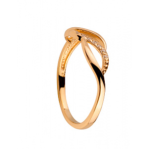 Золотое кольцо с цирконием куб. (01-200346931) фотография