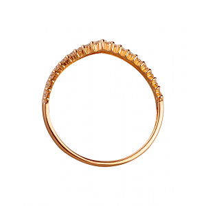 Золотое кольцо с цирконием куб. (01-200422731) фотография