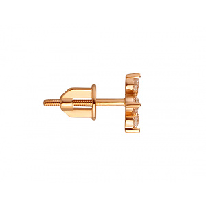 Золоті сережки з цирконієм куб. (01-200426931) фотографія