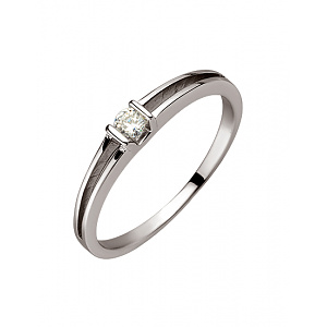 Золота каблучка з цирконієм куб. (01-200447831) фотографія