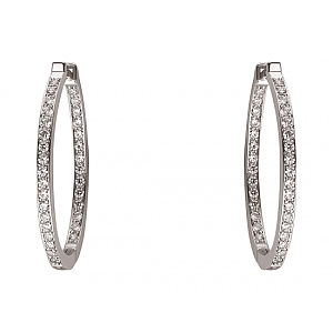 Золоті сережки з цирконієм куб. (01-200481231) фотографія