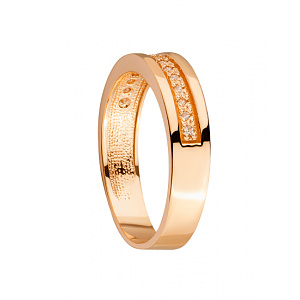 Золота каблучка з цирконієм куб. (01-200530831) фотографія