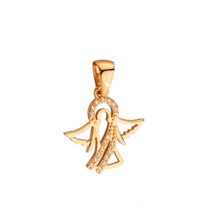 Золотой кулон с цирконием куб. (01-200552731) фотография