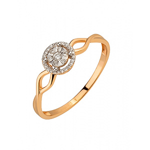 Золотое кольцо с бриллиантами (01-200575931) фотография