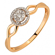 Золотое кольцо с бриллиантами (01-200575931)