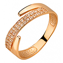 Золота каблучка з цирконієм куб. (01-200590131)