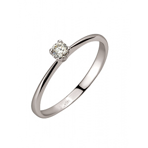 Золота каблучка з діамантом (01-200745931) фотографія