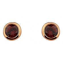 Золоті сережки з гранатами (01-200781031)