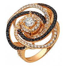 Золота каблучка з фіанітом (цирконієм куб.) (01-200845131)