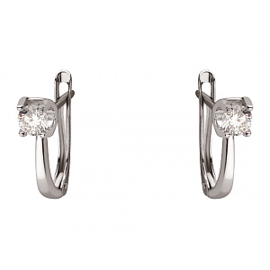 Золоті сережки з фіанітом (цирконієм куб.) (01-200858131) фотографія