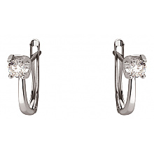 Золотые серьги с фианитом (цирконием куб.) (01-200858131)