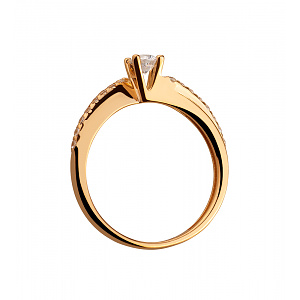 Золотое кольцо с фианитами (1б_к-205) фотография