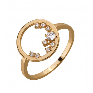 Золотое кольцо с фианитами (1б_к-220) фотография