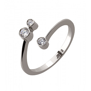 Золота каблучка з фіанітами (2б_к-222) фотографія