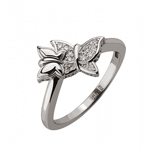 Золота каблучка з діамантами (2б_к-239) фотографія