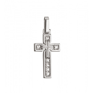 Золотой крестик с бриллиантами (2б_п-212) фотография