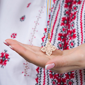 Золотой кулон «Радість» (1б_п-244) фотография