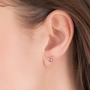 Золоті сережки з фіанітами (1б_с-260) фотографія