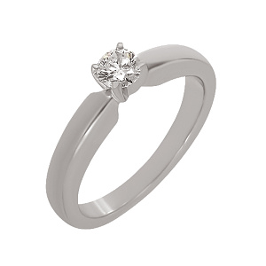 Золотое кольцо с бриллиантом (2б_к-052) фотография