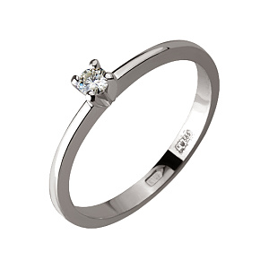 Золота каблучка з діамантом (2б_к-138) фотографія