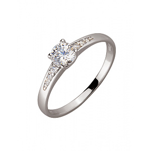 Золота каблучка з цирконієм куб. (01-200055232) фотографія