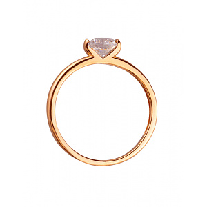 Золотое кольцо с цирконием куб. (01-200159932) фотография