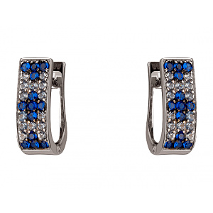 Золотые серьги с цирконием куб. (01-200364932) фотография