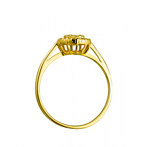 Золотое кольцо с цирконием куб. (01-200383732) фотография