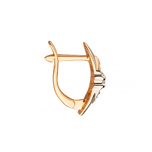 Золотые серьги с цирконием куб. (01-200443832) фотография