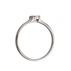 Золота каблучка з діамантами (01-200530732) фотографія