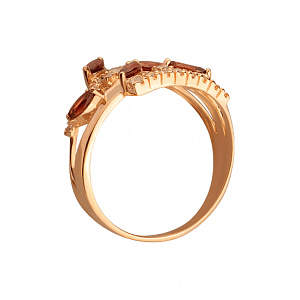 Золотое кольцо с цирконием куб. (01-200530832) фотография