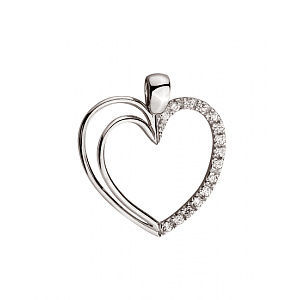 Золотой  кулон с цирконием куб. (01-200535132) фотография