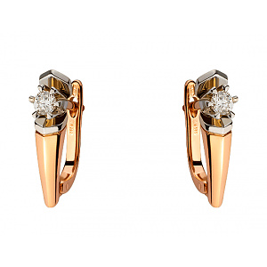 Золотые серьги с бриллиантами (01-200547232) фотография