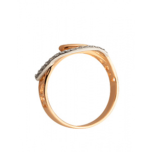 Золота каблучка з цирконієм куб. (01-200552732) фотографія