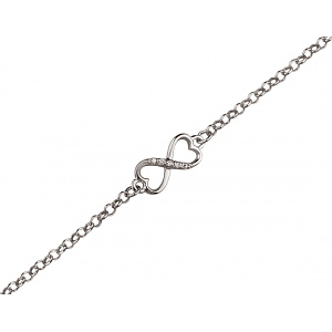 Золотой браслет с цирконием куб. (01-200575932) фотография