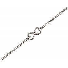 Золотой браслет с цирконием куб. (01-200575932)