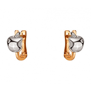 Золоті сережки з фіанітом (цирконієм куб.) (01-200755432) фотографія