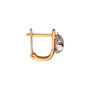 Золоті сережки з фіанітом (цирконієм куб.) (01-200755432) фотографія