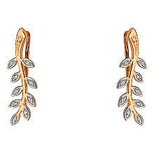 Золоті сережки з фіанітом (цирконієм куб.) (01-200841832)