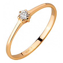 Золота каблучка з діамантом (01-200845132)