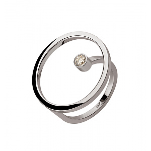 Золота каблучка з діамантом (2б_к-333) фотографія