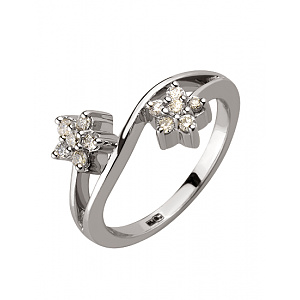 Золота каблучка з цирконієм куб. (01-18960233) фотографія