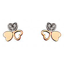 Золоті сережки з цирконієм куб. (01-19246933)