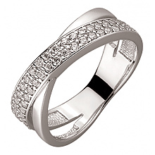 Золотое кольцо с цирконием куб. (01-200006933)