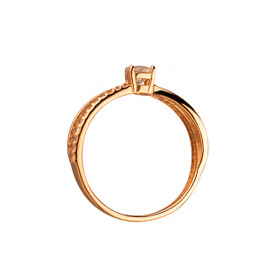 Золотое кольцо с цирконием куб. (01-200111933) фотография