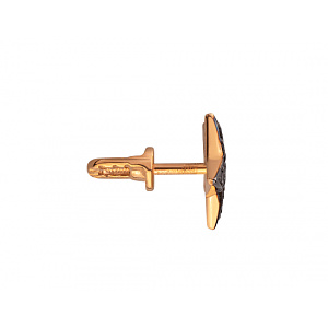 Золотые серьги с цирконием куб. (01-200243933) фотография