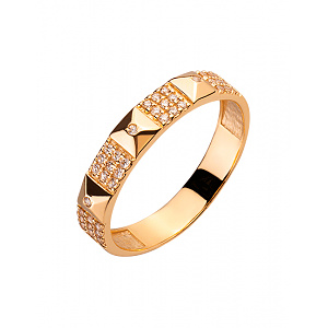 Золота каблучка з цирконієм куб. (01-200323833) фотографія