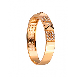 Золота каблучка з цирконієм куб. (01-200323833) фотографія